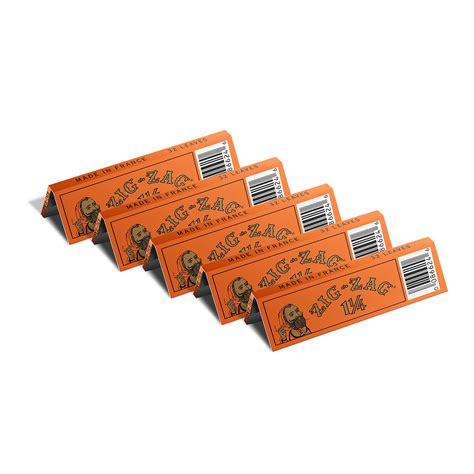 Zig Zag Rolling Papers French Orange 1 14 Natural Gum Arabic 78