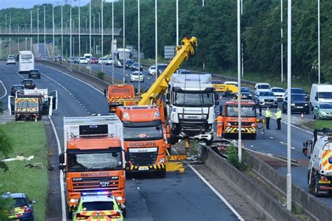 Section Of Fletton Parkway Closed After Lorry Overturns At Hampton