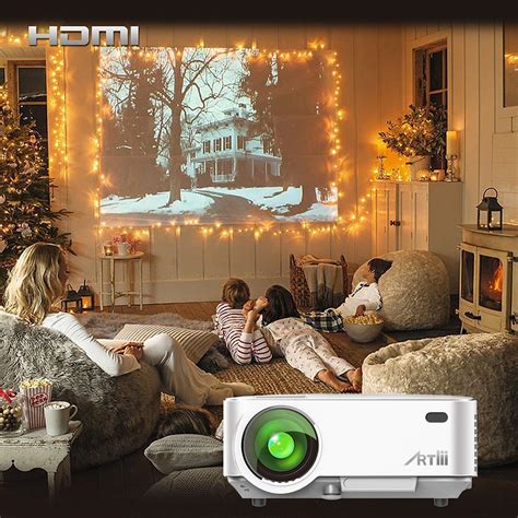 Artlii Led Portable Projectors Lumens Brightness Multiple Inputs