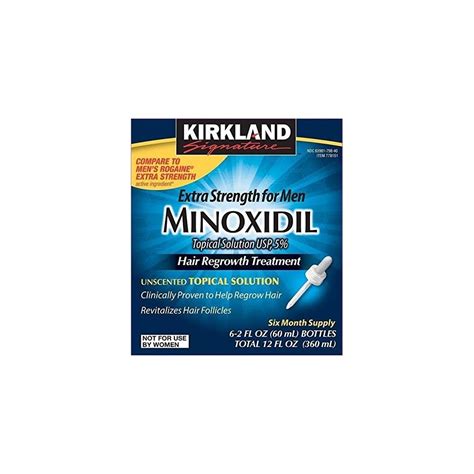 Buy Kirkland Minoxidil 5 Extra Strength Hair Regrowth For Men 6 Month