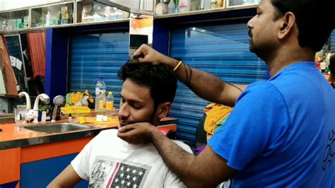 Stress Relief Head And Upper Body Massage By Indian Barber With Loud Neck