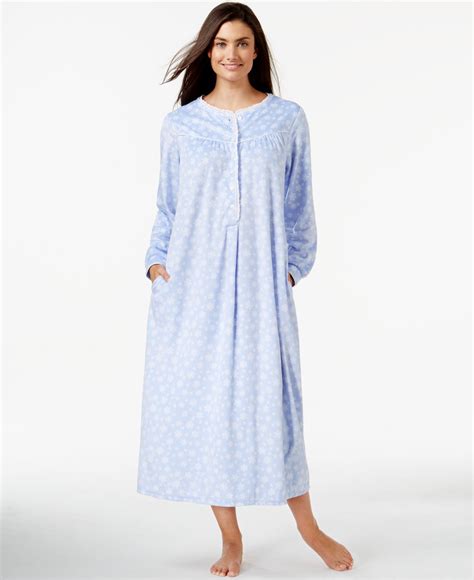 Lyst Lanz Of Salzburg Long Fleece Nightgown In Blue