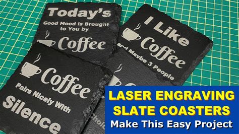 Laser Engraving Slate Coasters Make This Easy Laser Project