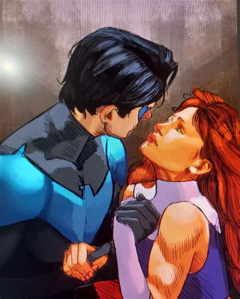 Nightwing And Starfire Fanart By Laura R Teentitans