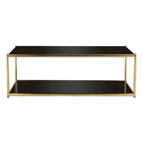 Jet Event Rentals Cheetah Glass Coffee Table Black Gold