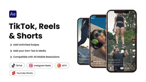 TikTok Instagram Reels YouTube Shorts IGTV After Effects Project Files