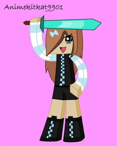 My Oc And Minecraft Skin By Animekitkat9901 On Deviantart