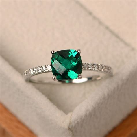 Emerald ring green emerald ring green engagement ring