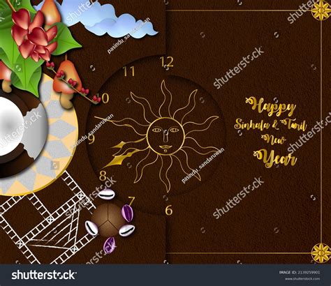 Sinhala Hindu New Year Festive Season Stock Illustration 2139259901