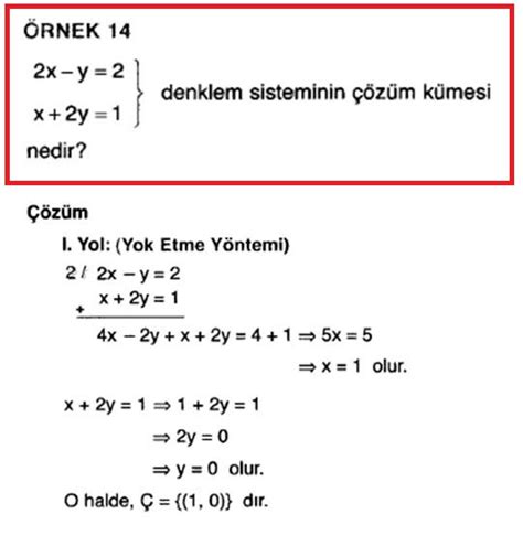 1 Dereceden 2 Bilinmeyenli Sorular 2