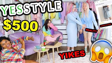 500 YESSTYLE CLOTHING TRY ON HAUL FRIENDS REACT TO CHEAP KOREAN