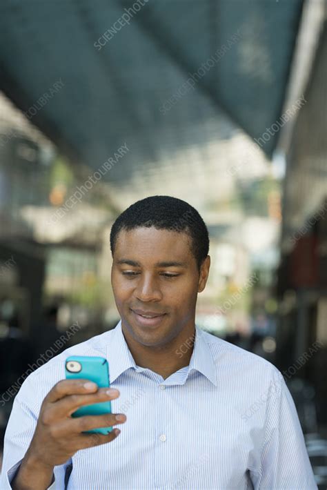 Man Checking His Phone For Messages Stock Image F0084369 Science