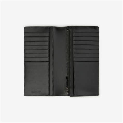 Check Continental Wallet In Charcoal Men Canvas Burberry® Official