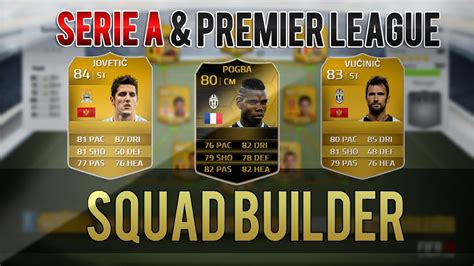 FIFA 14 Squad Builder Serie A Barclays Premier League Beast