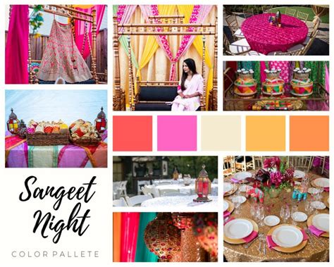 An Indian wedding color palette & style board, the perfect decor for a ...