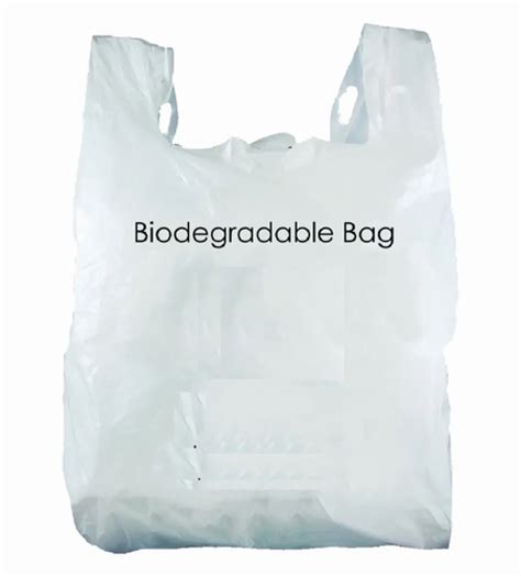 Printed White Biodegradable Plastic U Cut Carry Bag Holding Capacity