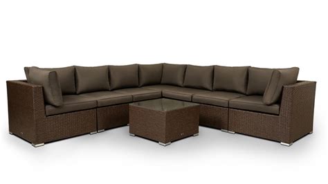 Outdoor Lounge Set 8pc Noosa Brown - Outdoor Gallery - Outdoor ...