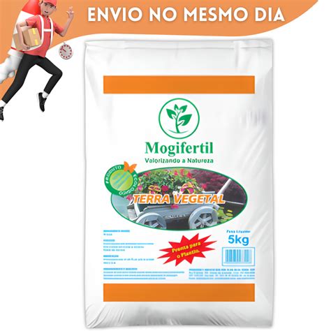 Terra Vegetal Adubada Orgânica Mogifertil 5Kg Planta Vaso Jardim