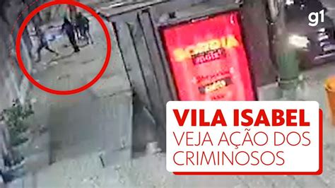 Vídeo Imagens de câmera de segurança mostram ação de criminosos em