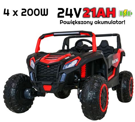 Autko Na Akumulator Mega Buggy Atv Racing X Czerwony V Ah