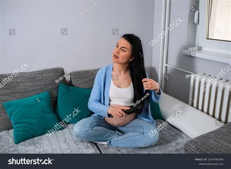 Expectant Mother Naked Belly Visible Navel Stock Photo 2147706709 Shutterstock