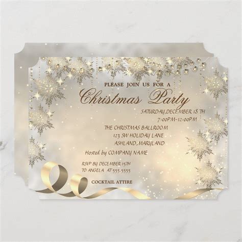 Elegant Christmas Party Invitation