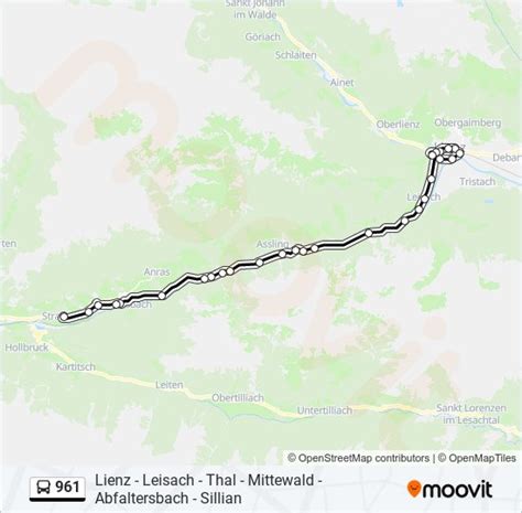 961 Route Schedules Stops Maps Lienz Hochstein Schloss Bruck