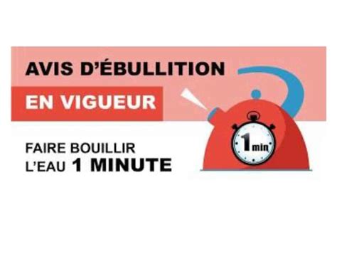 Avis d ébullition obligatoire