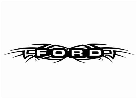 Ford Tribal Design V6 Decal Sticker