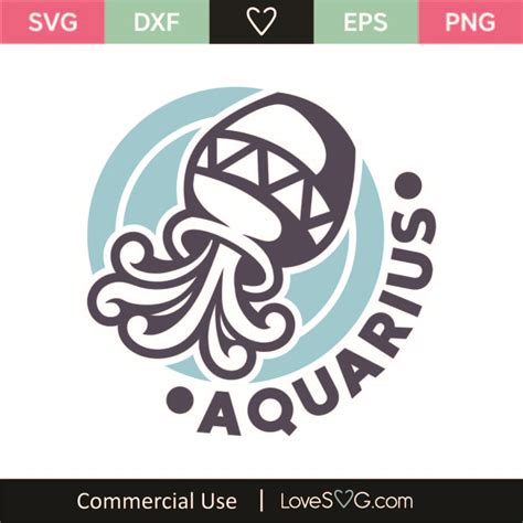 Papercraft PNG Cut File Aquarius Zodiac SVG Embellishments Etna Pe