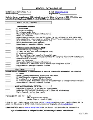 Fillable Online Qarc INITIAL ON TREATMENT DATA Qarc Fax Email Print