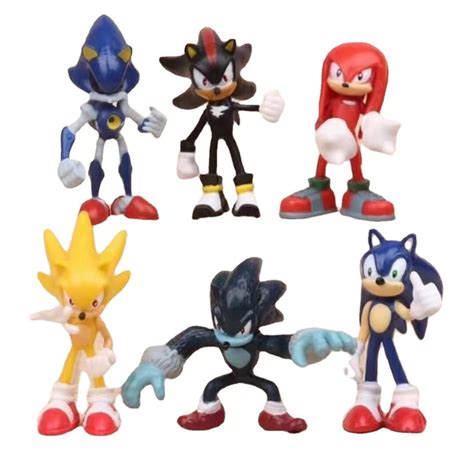 Buy 6 Pack SonicThe Hedgehog Toys 2 4 Tall Sonic The Hedgehog