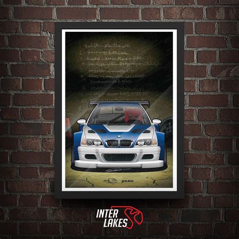 Quadro Decorativo Carro Bmw M3 Gtr Most Wanted Interlakes Em Promoção Ofertas Na Americanas