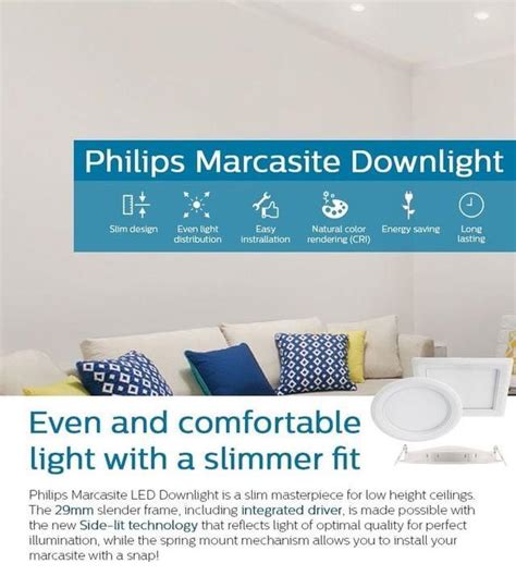 Philips Marcasite Recessed Downlight W W Round