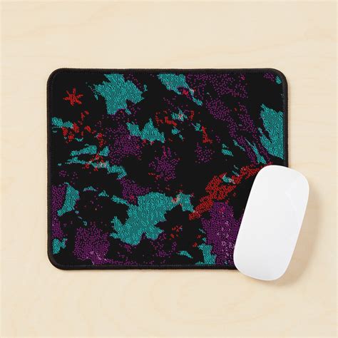 Explosion Abstract Dark Retro Pixel Art Mouse Pad By Estellef