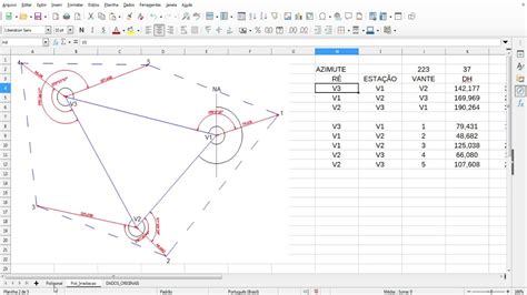 Poligonal Topogr Fica Planimetria C Lculo Das Coordenadas Relativas