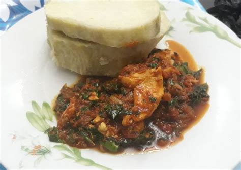 Boiled yam with shredded chicken and vegetable stew Recipe by Sandy ...