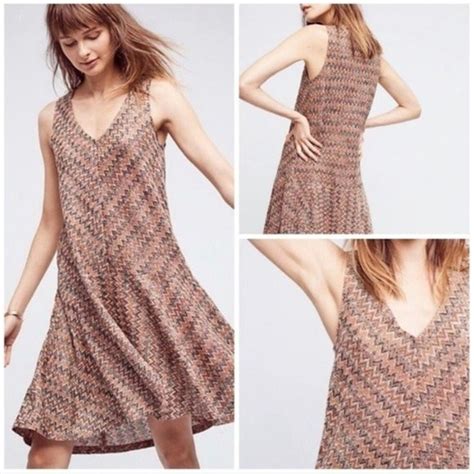 Anthropologie Dresses Anthropologie Maeve Westwater Knit Chevron V