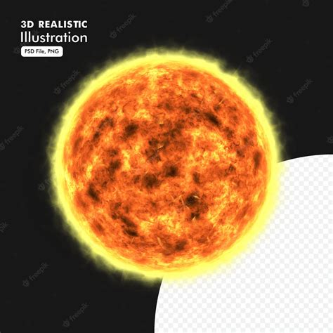 Premium Psd Isolated Realistic Sun Illustration