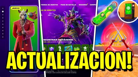 Actualizacion De Las Tortugas Ninja En Fortnite Armas M Ticas