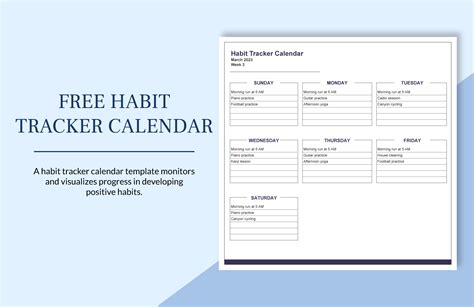 Free Habit Tracker Template Google Sheets