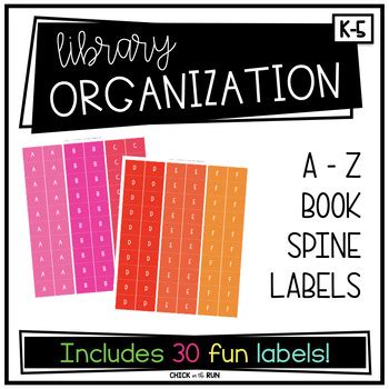 Book Spine Labels by Chick on the Run | TPT