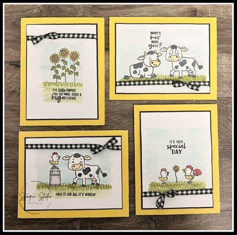 Stampin Sisters Retreat Cutest Cows Cards Stampin Studio In 2024