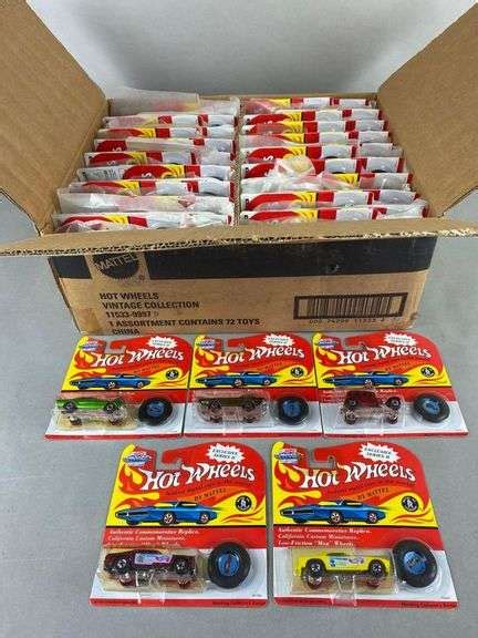Case Of Mattel Hot Wheels Vintage Collection Replicas Original Boxes Matthew Bullock Auctioneers