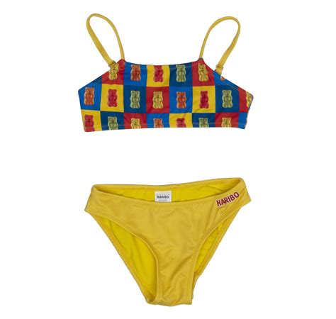 Haribo Kız Çocuk Bikini Çocuk Sarı Mayo Yalı Spor