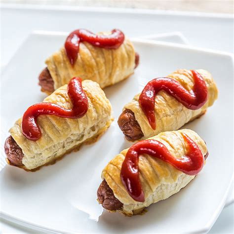 Recette Feuilletés aux saucisses au ketchup facile rapide