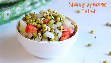 Sprouts Salad Recipe Moong Sprouts Salad Sandhyas Recipes