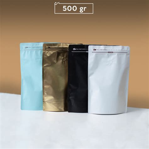 Jual Standing Pouch Coffee Bean Bag 500gr Kemasan Biji Kopi Valve