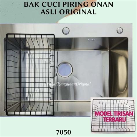 Promo Bak Cuci Piring Kitchen Sink Stainless Sus Onan Asli