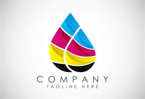 Digital printing logo design template. Logo for print shop polygraph ...